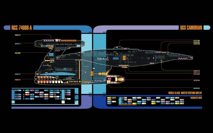 Star Trek, LCARS, Spaceship, Schematic HD Wallpaper Desktop Background