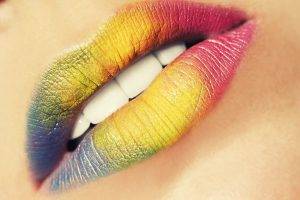 lips, Women, Colorful