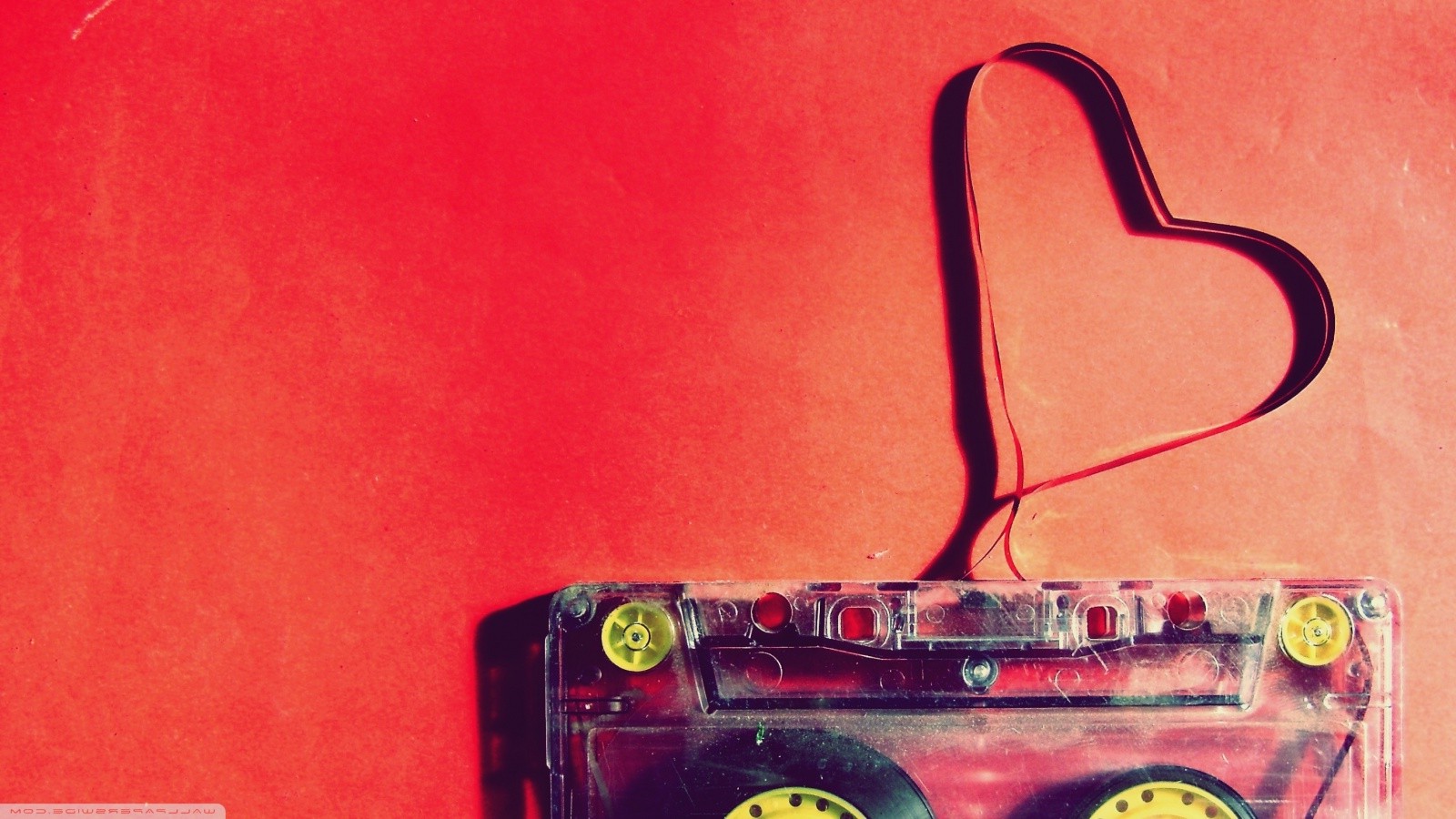 tape Cassettes, Love, Hearts Wallpaper