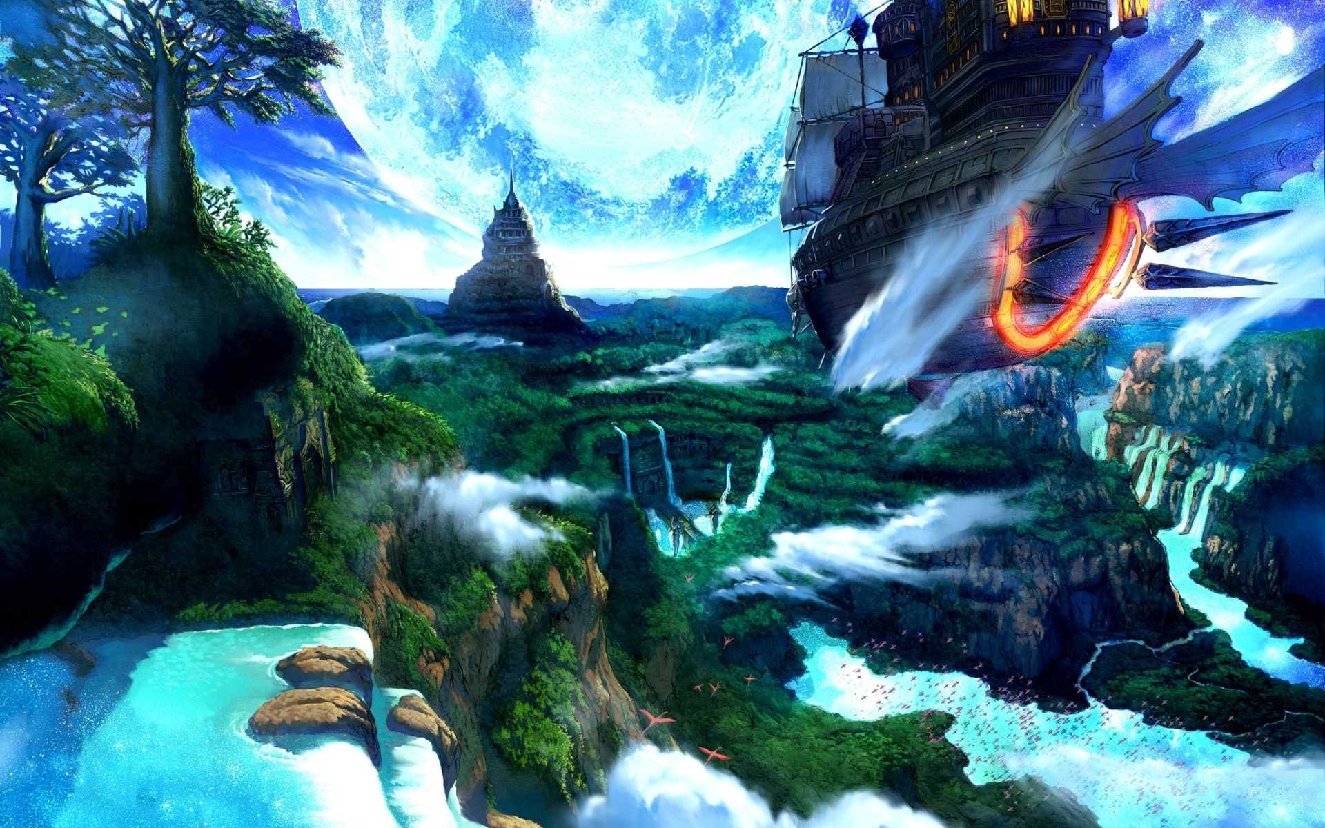 landscape, Fantasy Art, Nature, Waterfall Wallpaper
