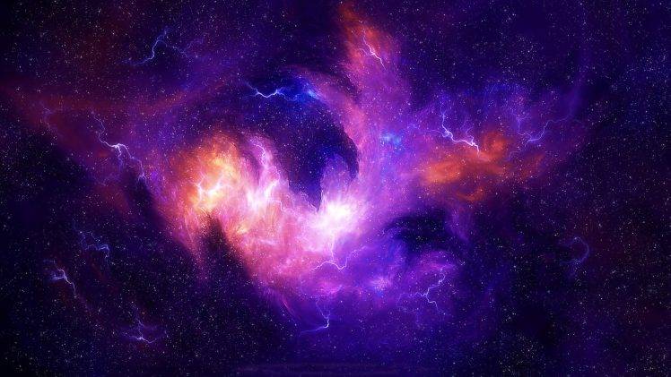 digital Art, Space, Universe, Stars, Nebula, Galaxy, Storm HD Wallpaper Desktop Background