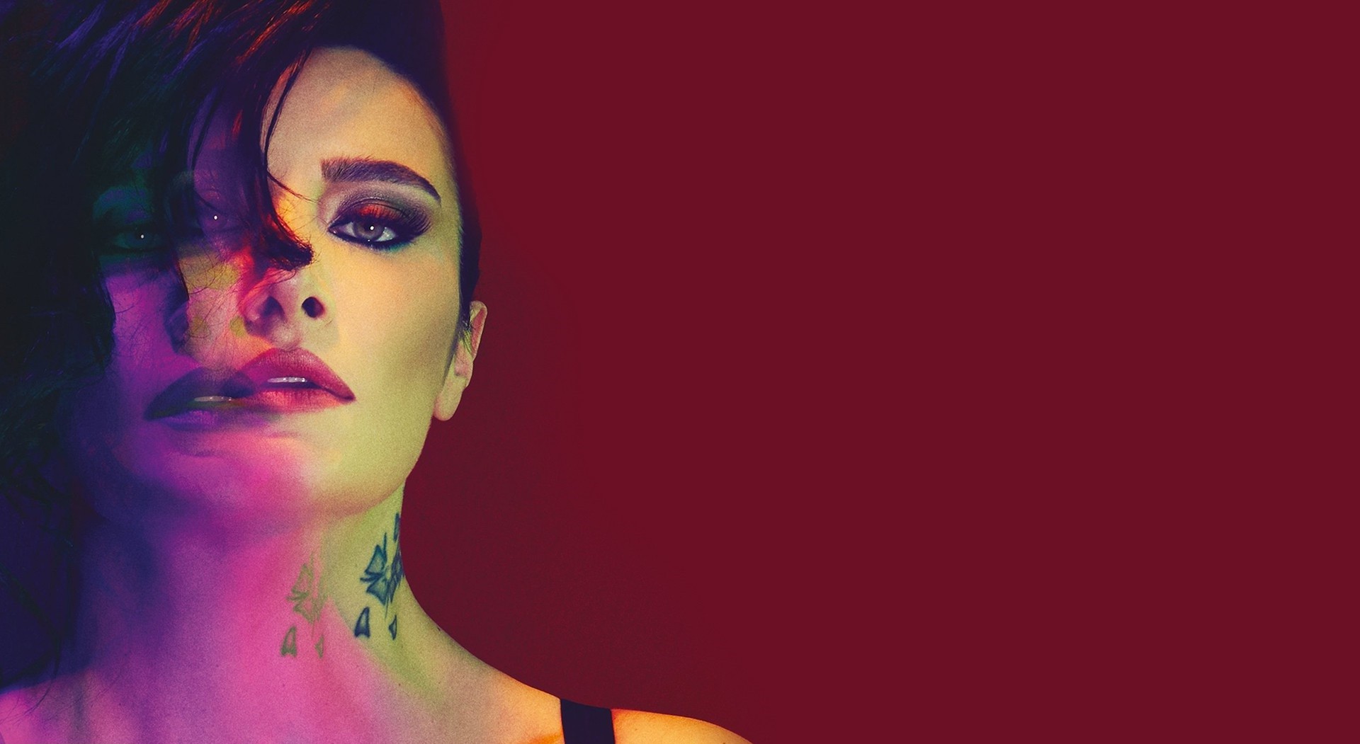 Sıla Gençoğlu, Singer, Women, Red, 3D, Tattoo, Red Lipstick Wallpaper