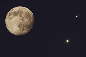 Venus, Jupiter, Space, Moon
