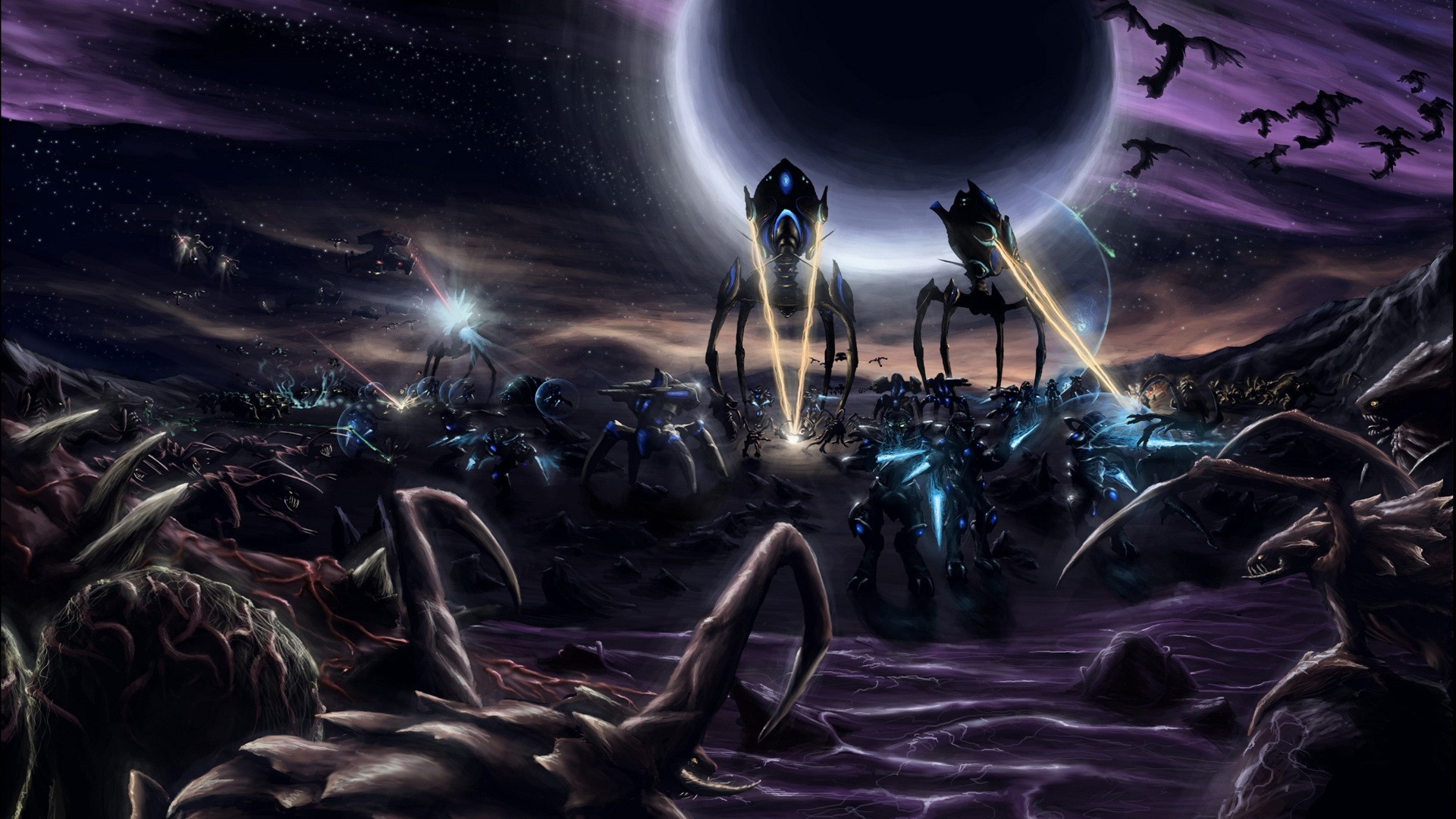 Starcraft II, Protoss, Zerg, Terran Wallpaper