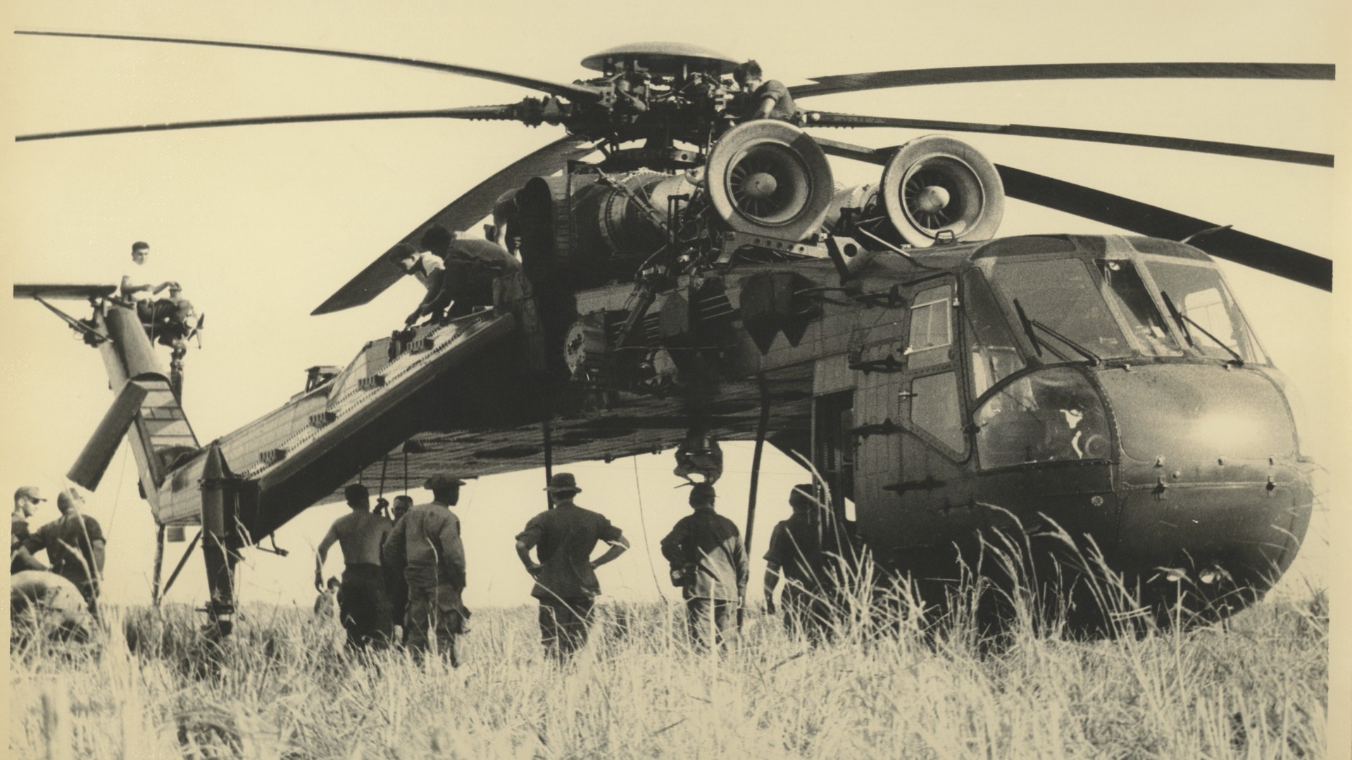 military, Military Aircraft, Helicopters, Sikorsky S 64 Skycrane, Vietnam War, US Air Force Wallpaper