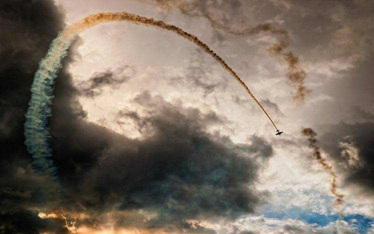 nature, Landscape, Airplane, Sky, Smoke, Clouds, Air Force, Festivals HD Wallpaper Desktop Background
