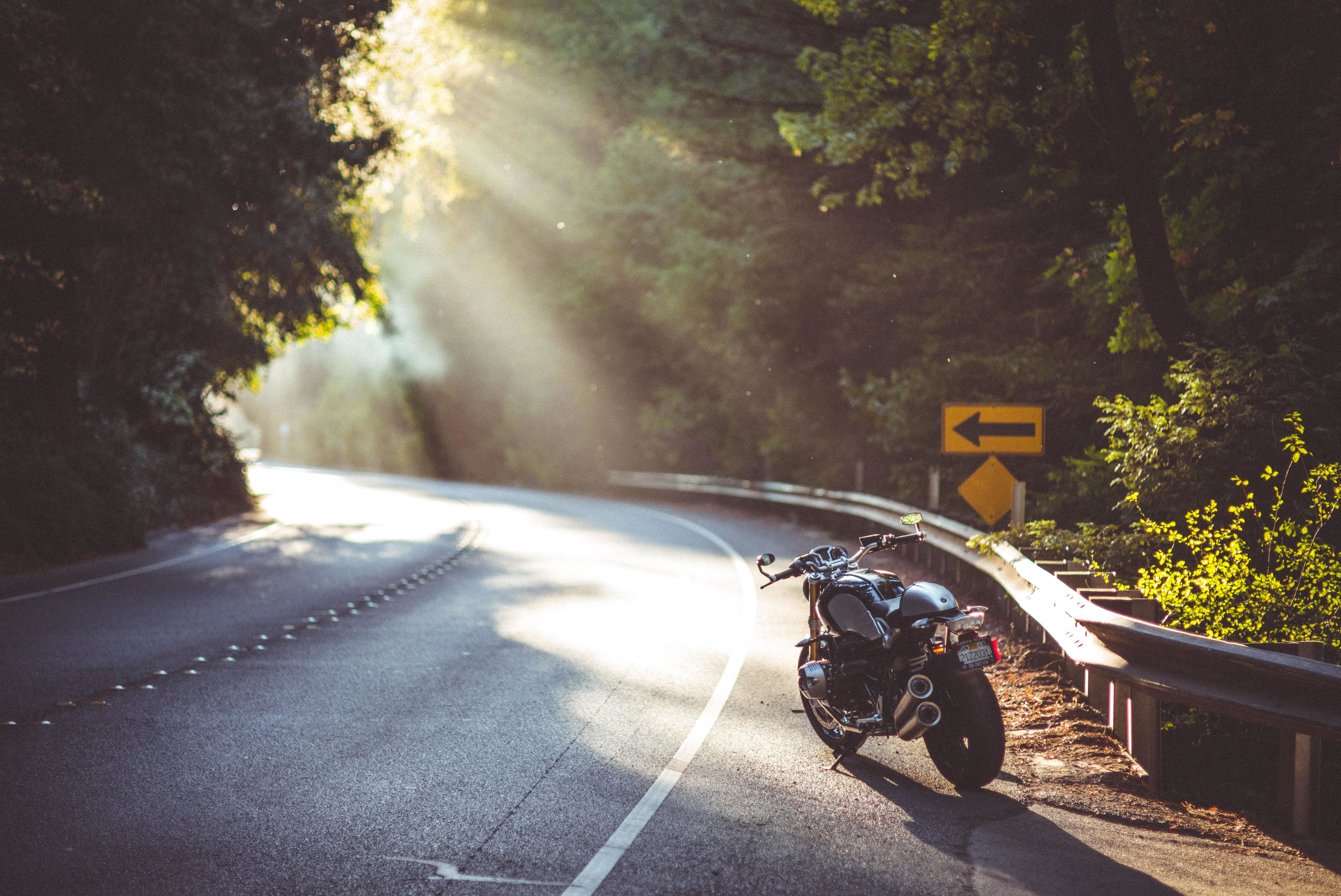 highway, Motorcycle, Sun Rays, Bmw NineT Wallpaper