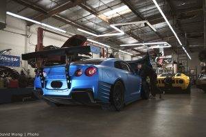 Nissan GT R, Car, Blue Cars