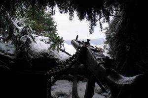 military, Snow, Machine Gun