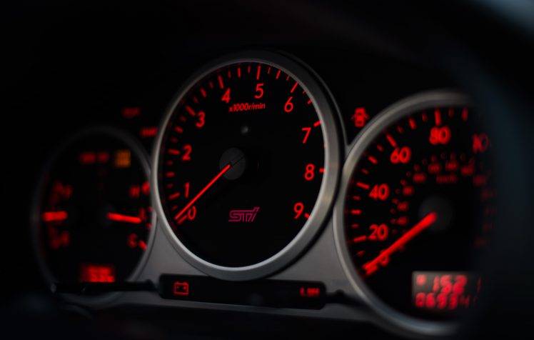 car, Subaru, Instrument Panel, Speedometer, Electronics, Subaru WRX STI HD Wallpaper Desktop Background