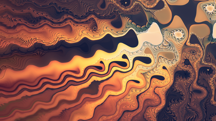 fractal, Abstract, Waves HD Wallpaper Desktop Background