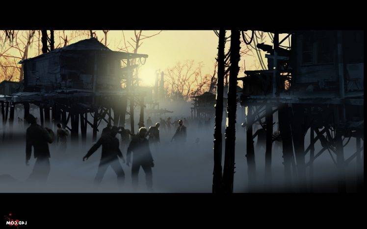 video Games, Left 4 Dead 2, Zombies, Mist HD Wallpaper Desktop Background