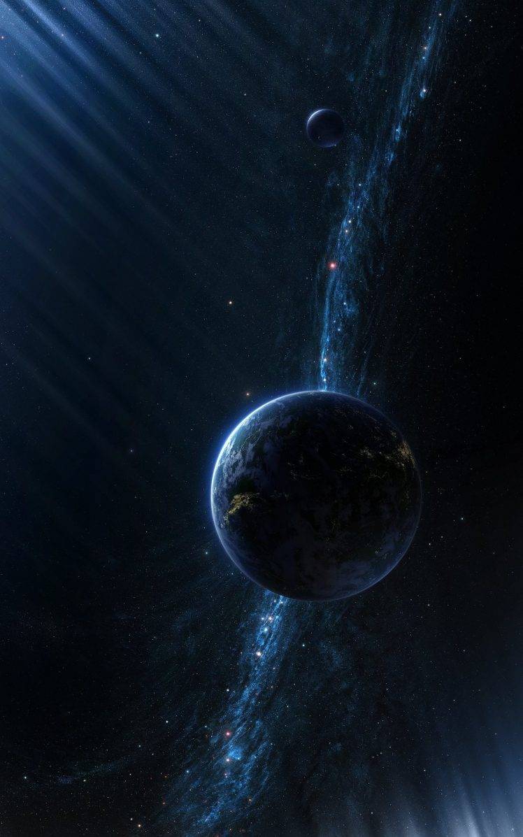 Digital Art Portrait Display Cgi Space Universe Planet Stars
