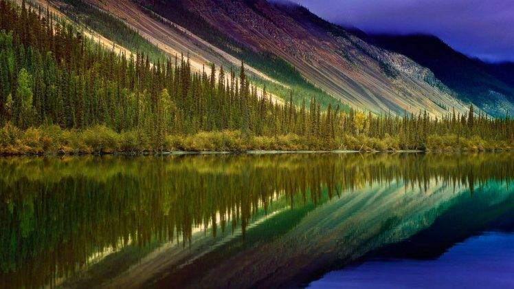 landscape, Nature, Mountain, Forest, River, Clouds, Water, Reflection, Canada, Trees HD Wallpaper Desktop Background