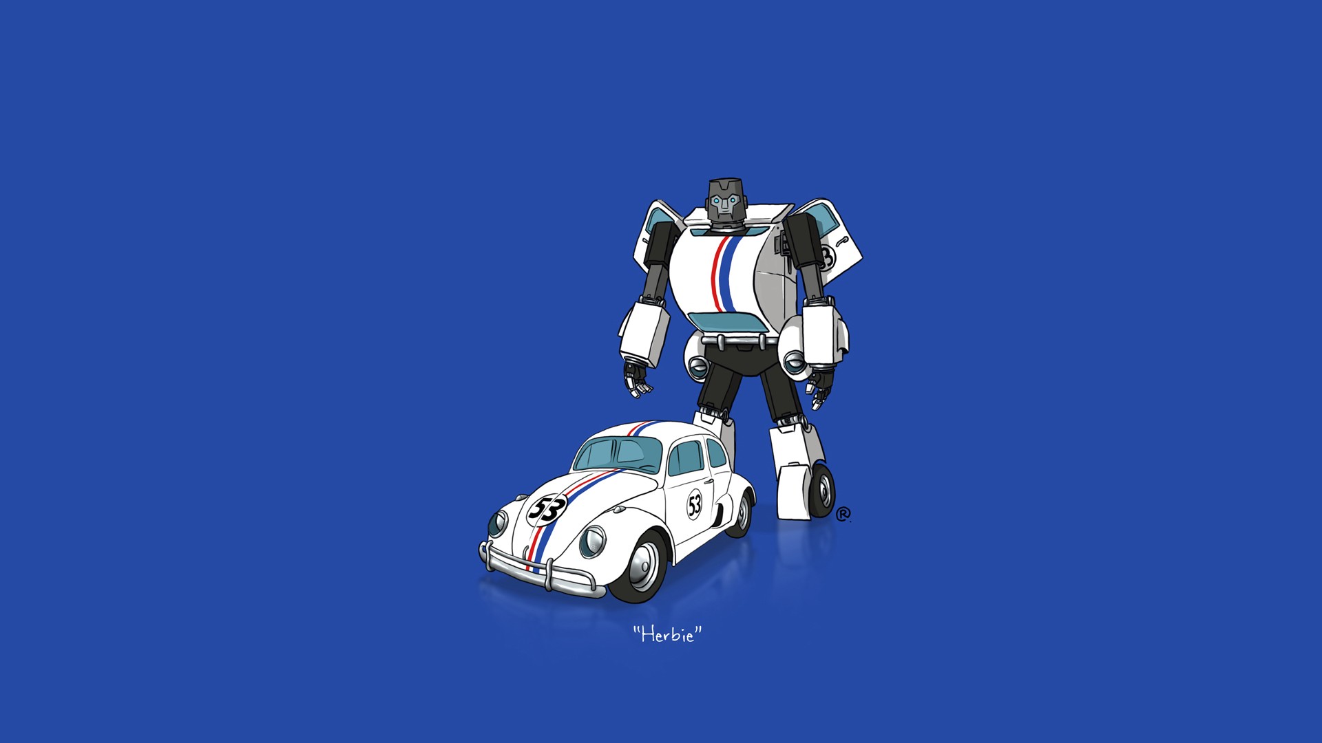 car, Transformers, Minimalism, Herbie Wallpaper