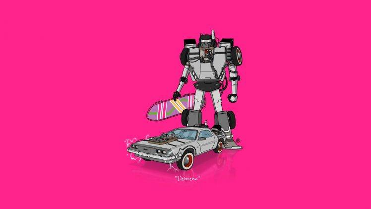 car, Transformers, Minimalism, DeLorean, Back To The Future HD Wallpaper Desktop Background