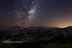 landscape, Starry Night, Milky Way, Stars
