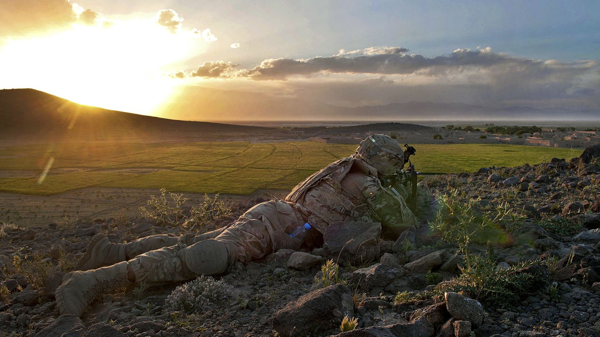 military, Soldier, Afghanistan, War In Afghanistan, United States Army, Sunset Wallpaper