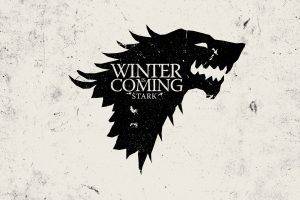 sigils, TV, Game Of Thrones, Winter Is Coming, House Stark, Monochrome