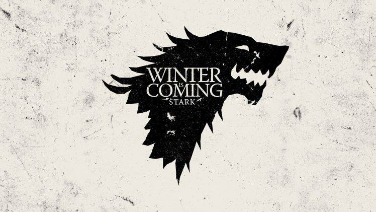 sigils, TV, Game Of Thrones, Winter Is Coming, House Stark, Monochrome HD Wallpaper Desktop Background