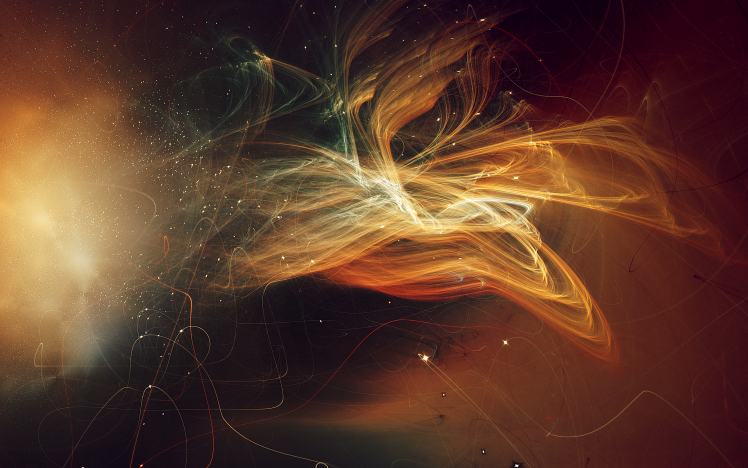 digital Art, Space, Universe, Stars, Light Trails, Abstract, Nebula HD Wallpaper Desktop Background