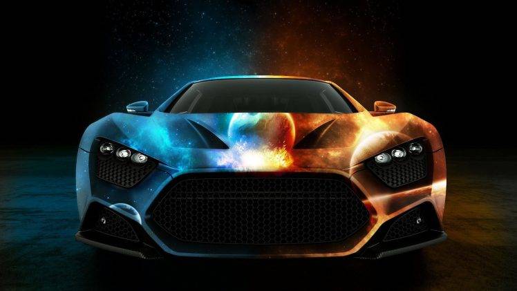 zenvo, Car, Blue Cars, Orange, Luxury Cars, Zenvo St1 HD Wallpaper Desktop Background