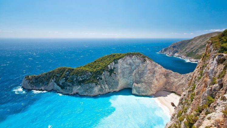 landscape, Greece, Zakynthos, Navagio Beach HD Wallpaper Desktop Background