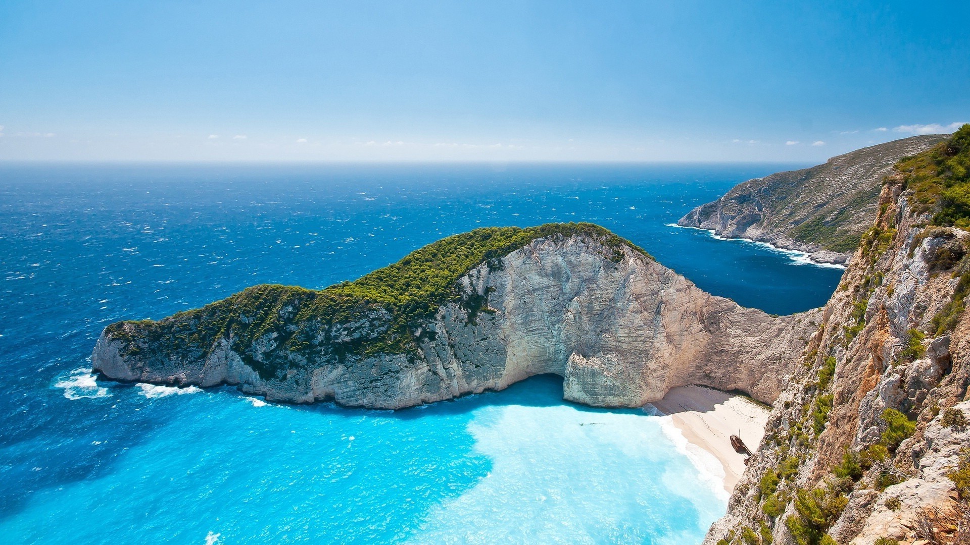 landscape, Greece, Zakynthos, Navagio Beach Wallpapers HD / Desktop and