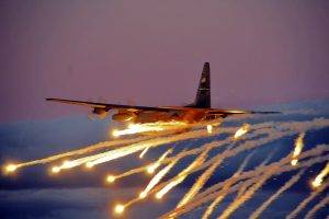 military, Army, Flares, Lockheed C 130 Hercules
