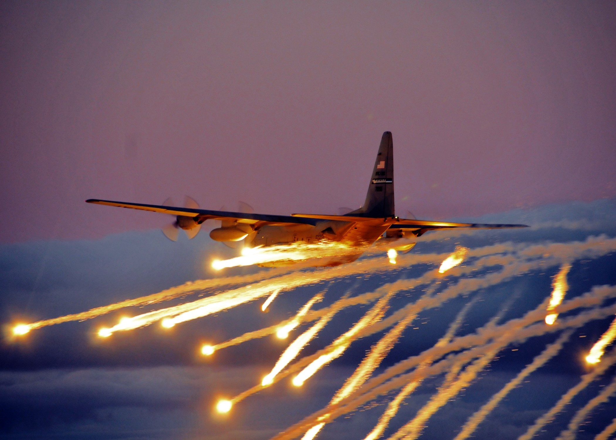 military, Army, Flares, Lockheed C 130 Hercules Wallpaper