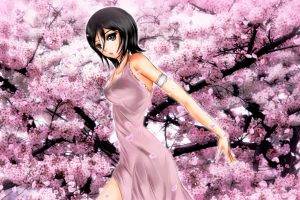 anime, Kuchiki Rukia, Bleach, Cherry Blossom