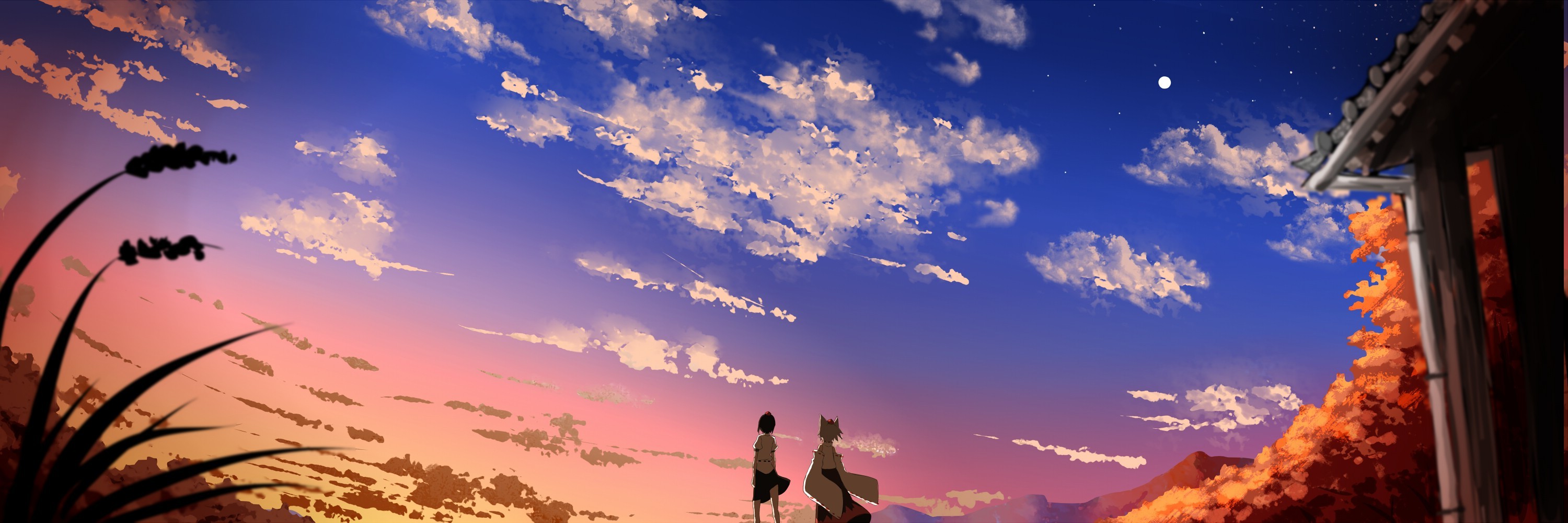 clouds, Sky, Sunset, Fantasy Art Wallpaper