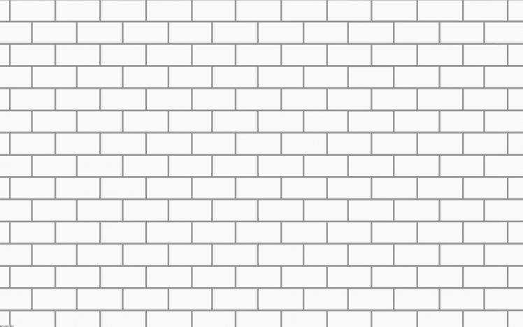 digital Art, Minimalism, Abstract, Walls, Bricks, Pink Floyd, Album Covers,  White Background, The Wall, Psychedelic Rock, Music Wallpapers HD / Desktop  and Mobile Backgrounds