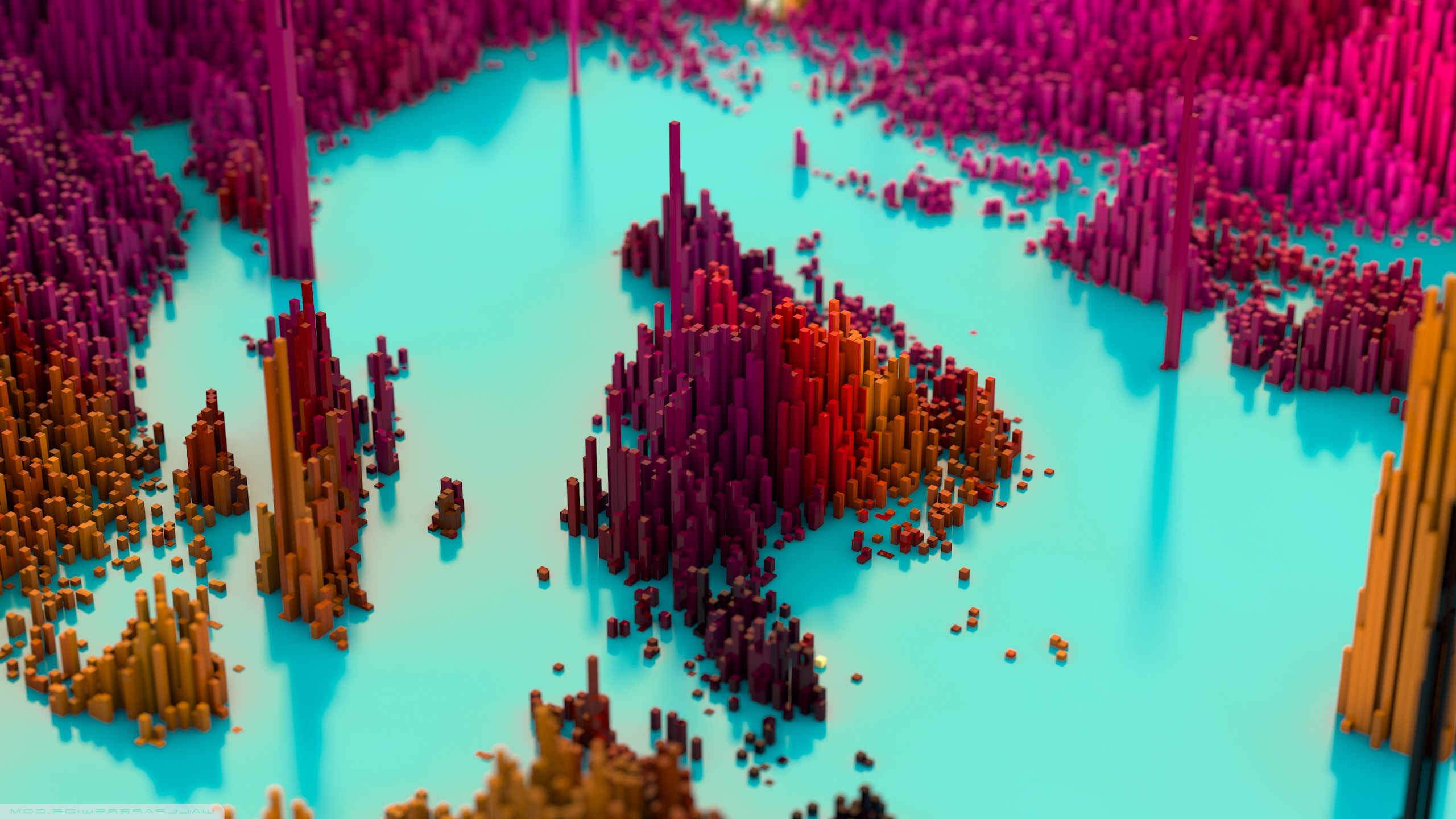 CGI, Pixels, Abstract Wallpaper