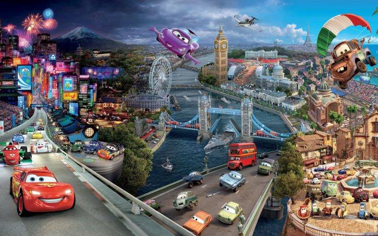 car, Pixar Animation Studios HD Wallpaper Desktop Background