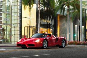 car, Street, Ferrari, Palm Trees, Ferrari Enzo
