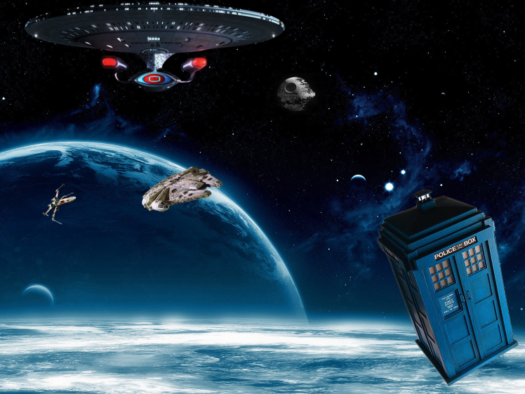 fantasy Art, Spaceship, TARDIS HD Wallpaper Desktop Background