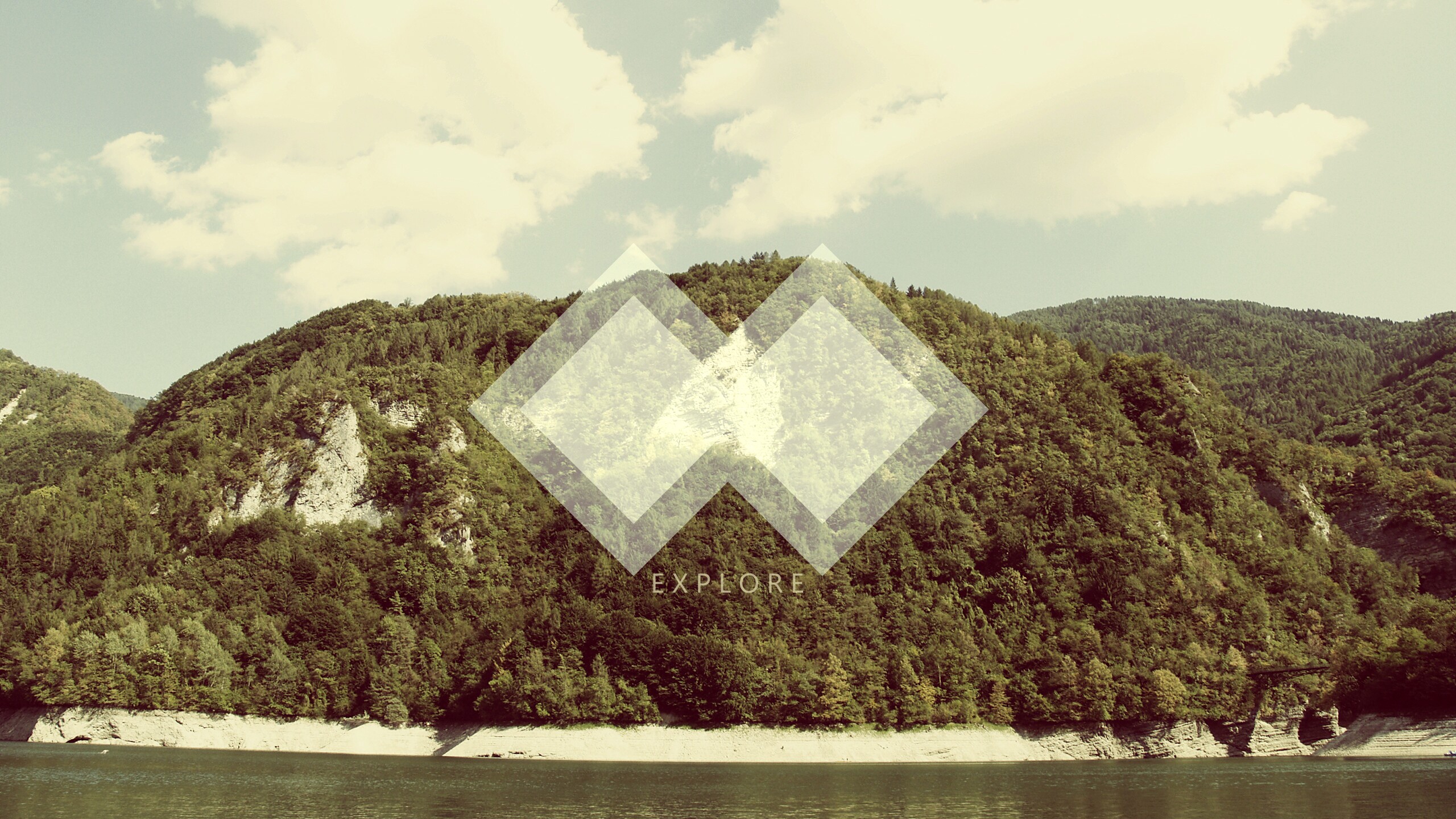 geometry, Anime, Nature, Landscape, Hill, Forest, Abstract, Polyscape Wallpaper