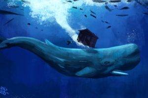artwork, Animals, Whale, Underwater