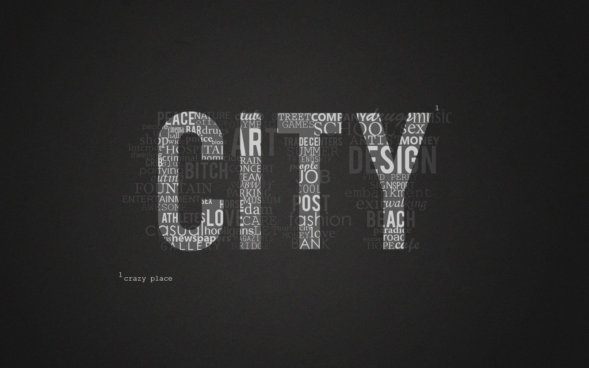 minimalism, City, Typography Wallpaper