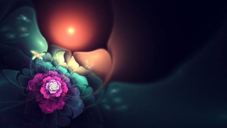 psychedelic, Fractal Flowers HD Wallpaper Desktop Background