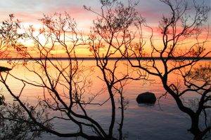 sunset, Lake, Nature, Sweden, Landscape
