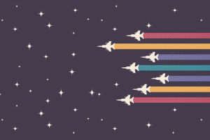 colorful, Space, Aircraft, Minimalism