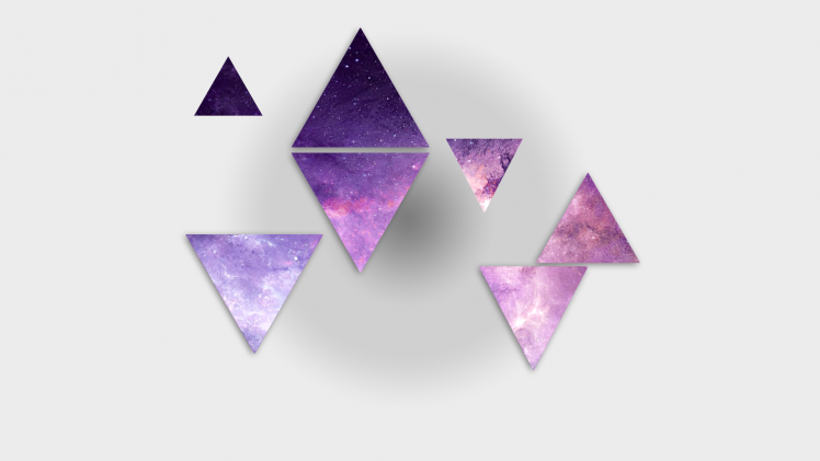 galaxy, Space, Purple, Triangle, Contrast HD Wallpaper Desktop Background