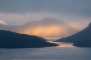 nature, Landscape, Sunset, Sun Rays, Mountain, Mist, Lake, Sunlight, Tasmania