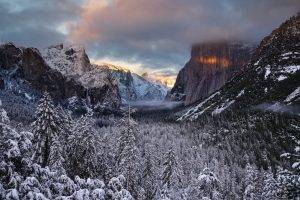 landscape, Valley, Snow