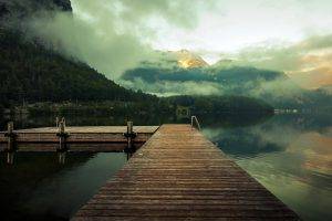 lake, Nature, Mist, Mountain, Landscape