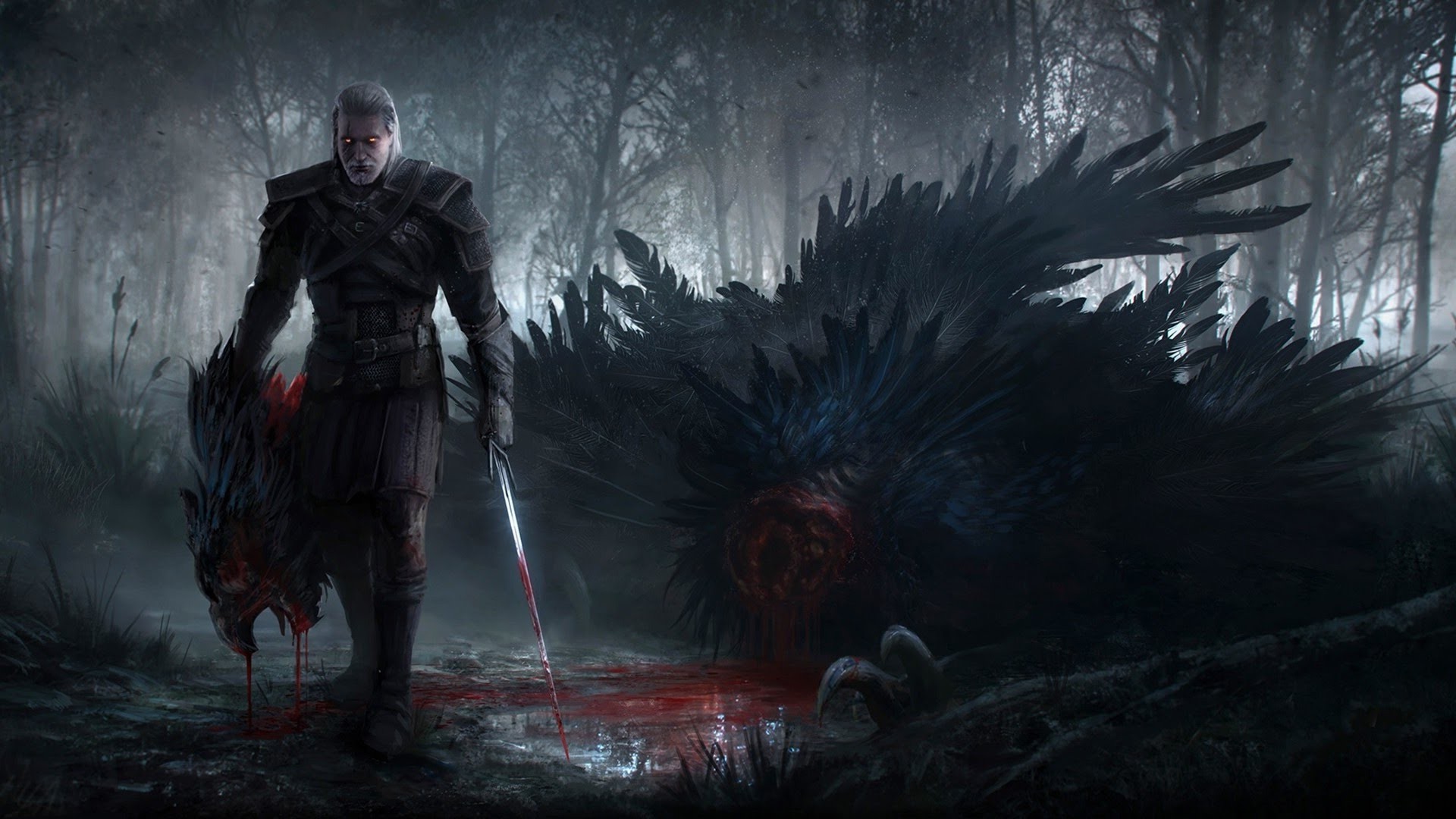 The Witcher, The Witcher 3: Wild Hunt, Geralt Of Rivia, Artwork, Fantasy Art, Video Games Wallpaper