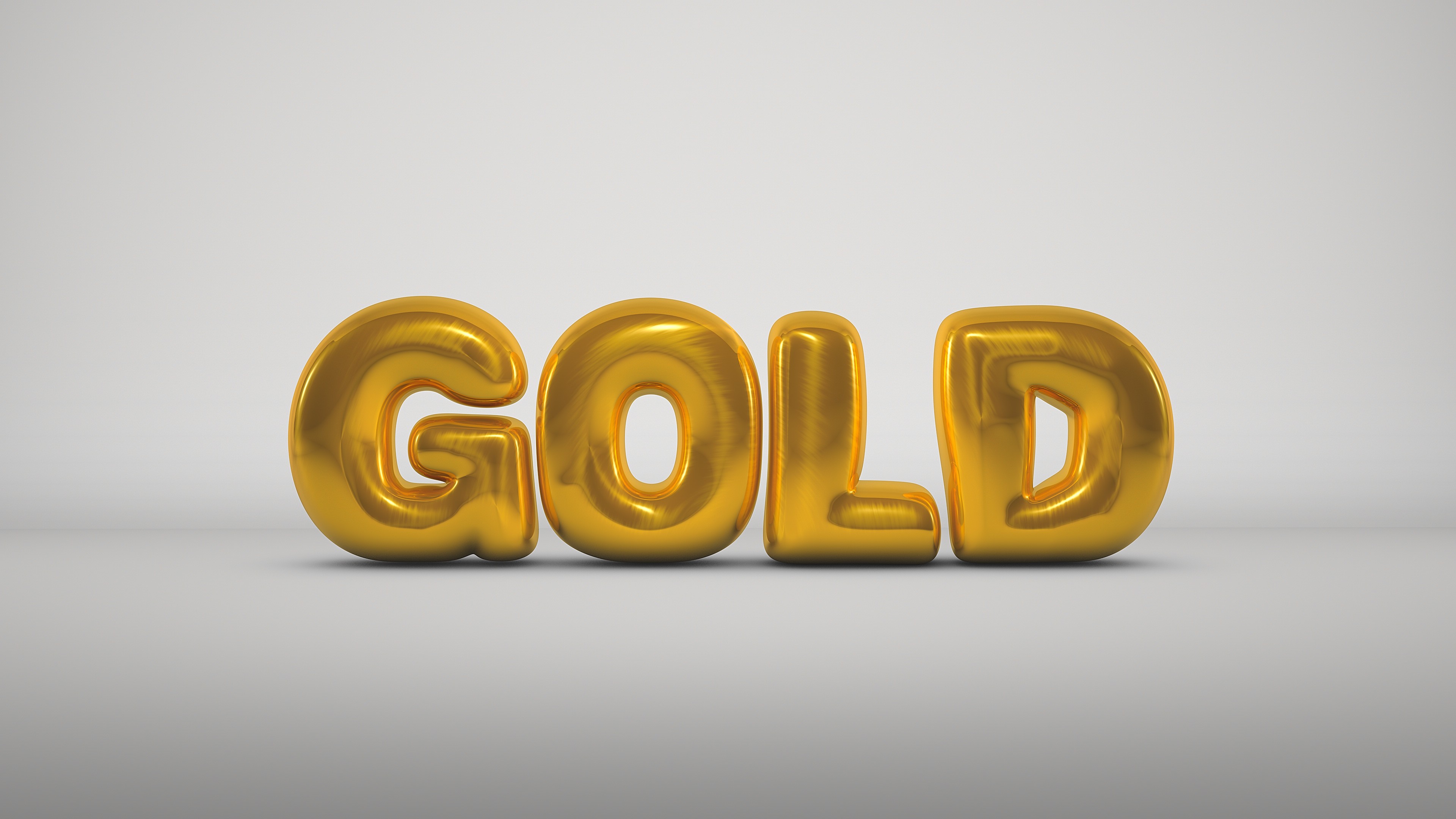 Gold Render 3D Cinema 4D Typography Bubbles Balloon