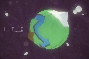 low Poly, Geometry, 3D, Cinema 4D, Planet, Stars, Space
